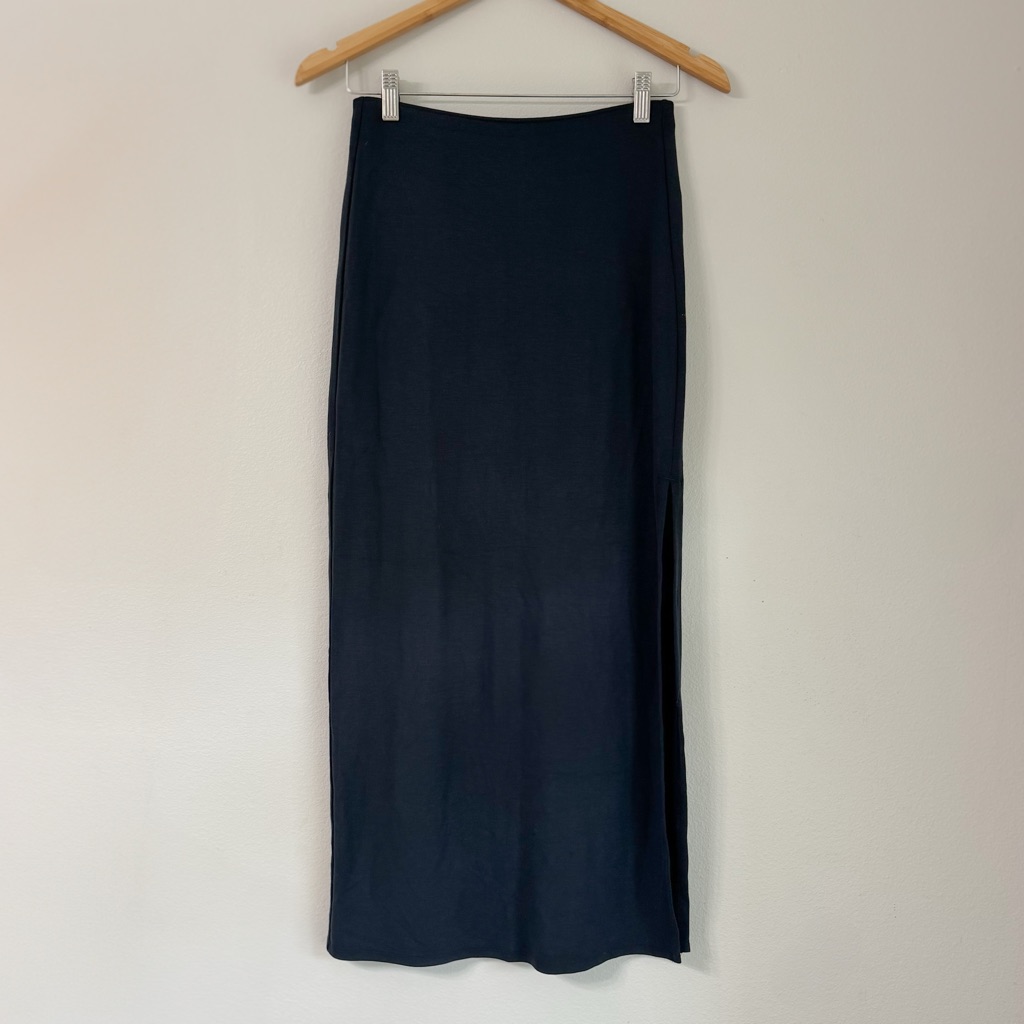 Nwot Hollister Ultra High-Rise Maxi Skirt | Black | Size Small